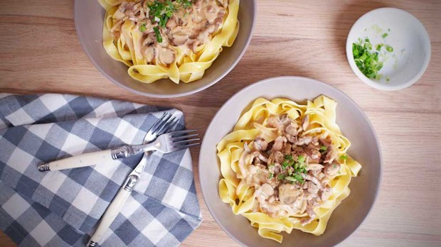 Classic, easy, creamy beef stroganoff - on of the most googled recipes