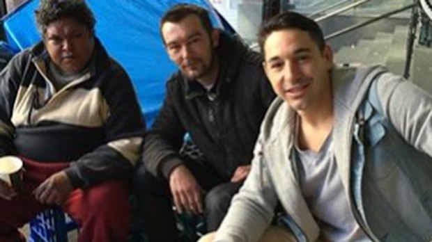 Billy Skater with Ben and Lizzie in Sydney. (Facebook)