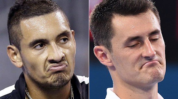 Nick Kyrgios and Bernard Tomic. (AAP)