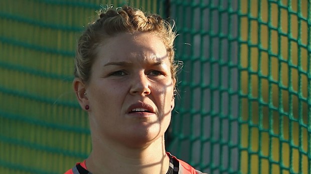 Dani Samuels is through to the women's discus final. (Getty Images)