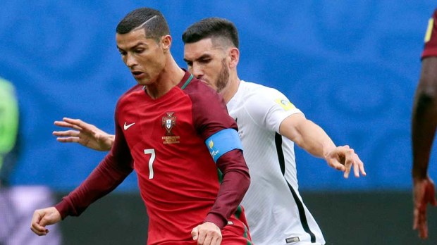 Cristiano Ronaldo was spot on from the penalty mark against New Zealand. (AAP)