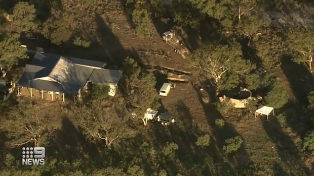 Police search a property once occupied by Francis Wark in Badgingarra, for Hayley Dodd's remains.