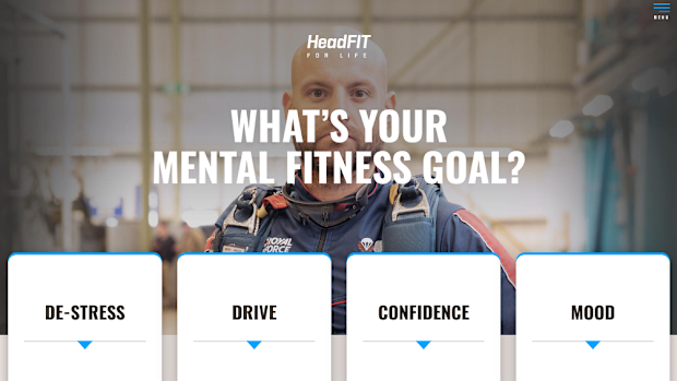 A screenshot of the newly launched HeadFIT website.
