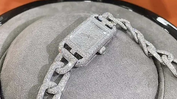 In total, $21 million in jewellery was stolen from the home, including this Hermès watch.