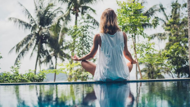 Woman meditating