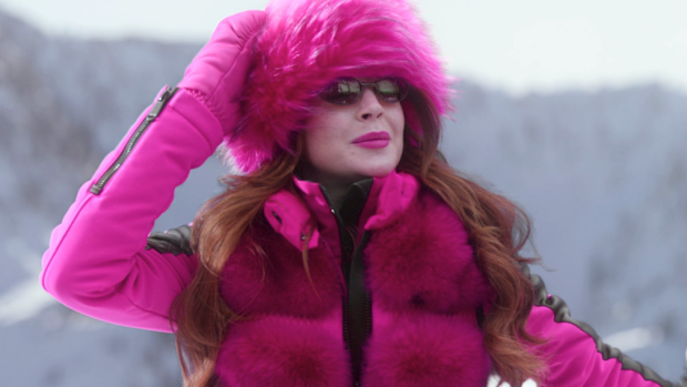 Lindsay Lohan in Falling for Christmas (2022).