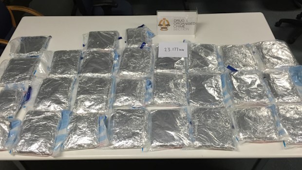 A 23kg drug haul. (AFP)