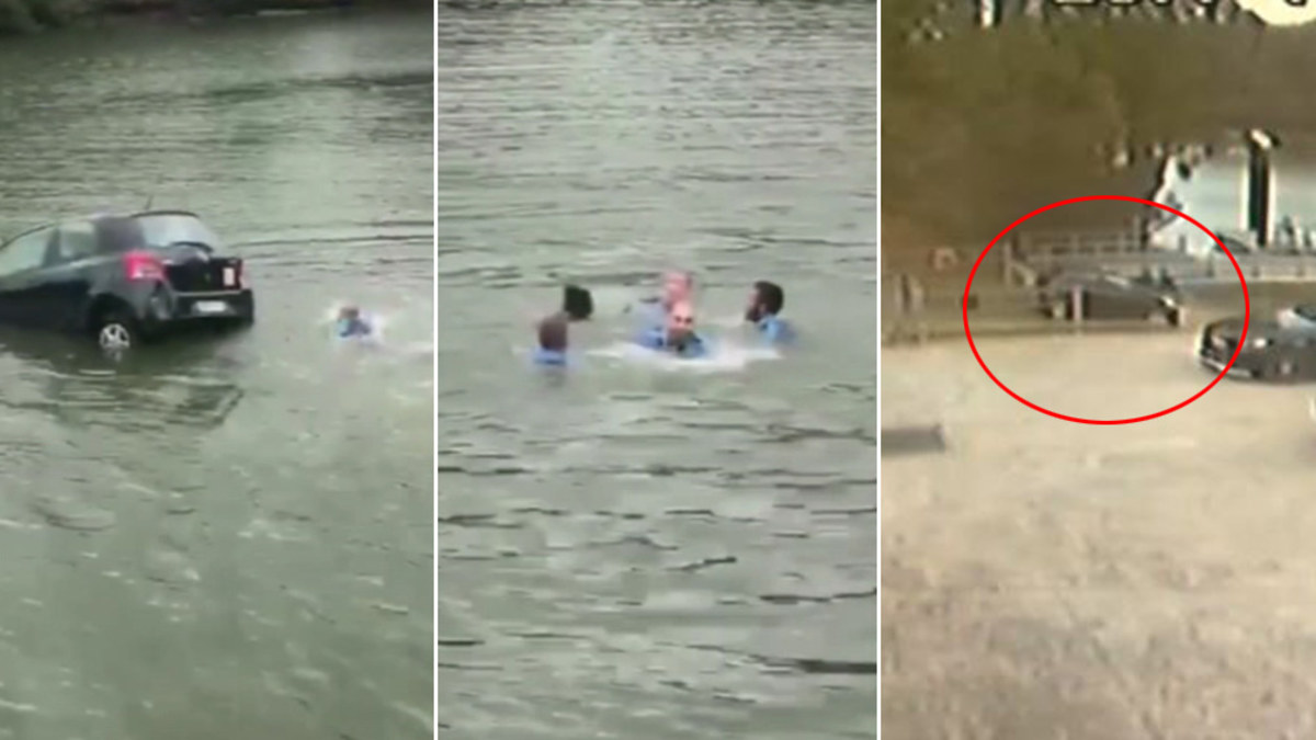 Police rescue woman from sinking car after it plunged into the Georges ...