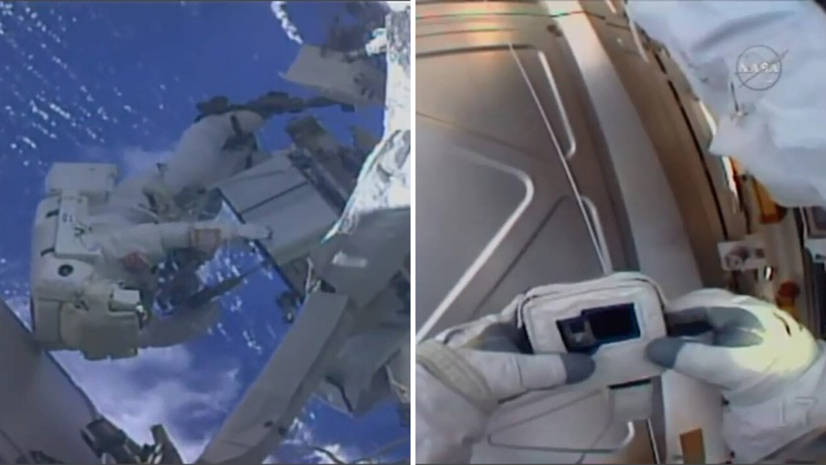 Astronaut confused by GoPro camera during spacewalk | Nine.com.au