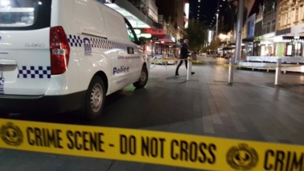 Police cordoned off the eastern end of Rundle Mall. (9NEWS)