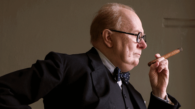 Gary Oldman as Winston Churchill in 'Darkest Hour'. (AAP)