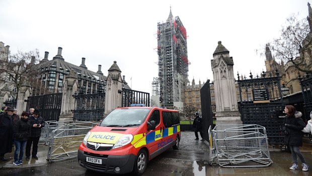 UK Counter Terrorism police were called to London's Houses of Parliament after white powder was found. (AAP)