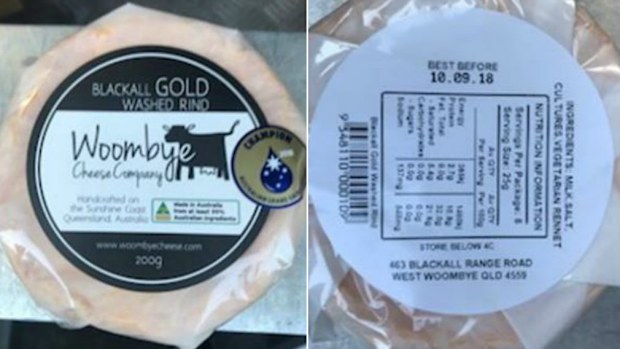 Woombye Cheese Company lackall Gold Washed Rind 200g . Picture: Supplied