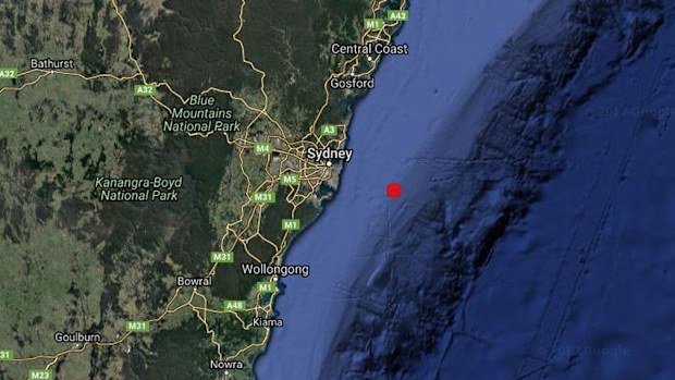 A 3.2 magnitude earthquake has struck off the north Sydney coast. (Geoscience Australia)