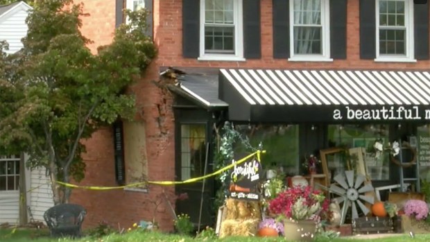 A garbage truck slammed into a store called 'A Beautiful Mess". 