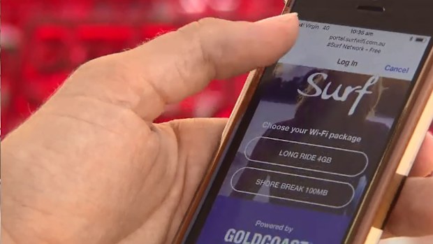 Fast, free WiFi has gone live in three hotspots on the Gold Coast. (Image: 9NEWS)