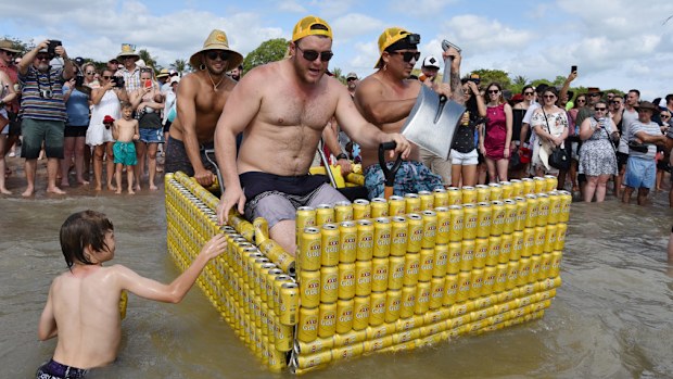 Thousands take to the waters for the Beer Can Regatta. (AAP)