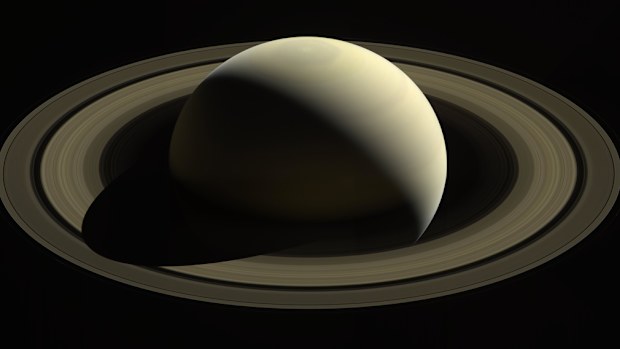 Saturn Rings Cassini spacecraft photo