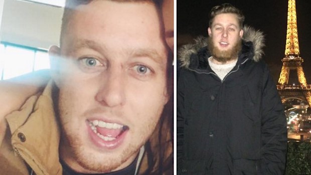 Thomas Freshwater (left and right) was hit while trying to break up a fight. (Facebook)