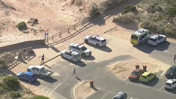 Emergency services at the scene this afternoon. (9NEWS)