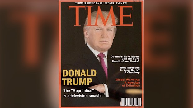 A Washington Post journalist spotted the Time cover during a visit to one of the US president's golf clubs. (Washington Post)