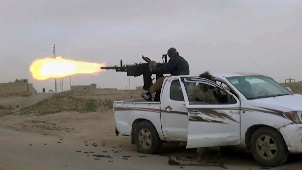 The president told representatives of a 79-member, US-led coalition fighting ISIS that the militants held a tiny percentage of the vast territory they claimed as their "caliphate”.