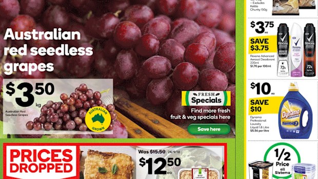 This week at Woolies they have in-season grapes in a range of varieties.