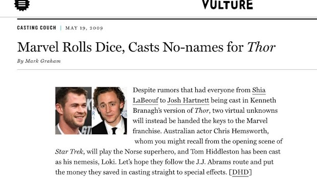 Chris Hemsworth, Tom Hiddleston