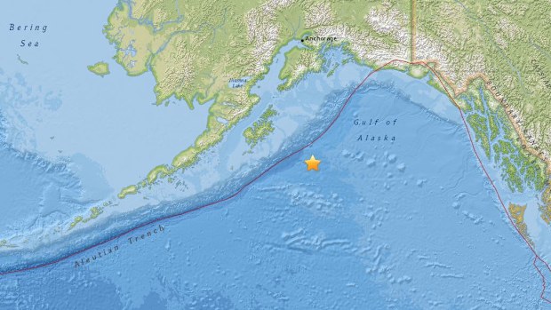 The earthquake struck off the Alaskan coast. (US Geological Survey)