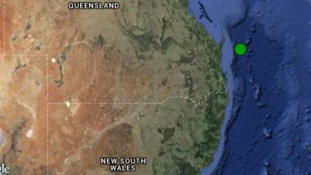 The epicentre of the quake. (Geoscience Australia)