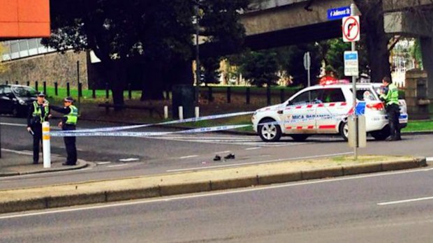 A woman is in a critical condition after being hit by a cement truck in Melbourne.