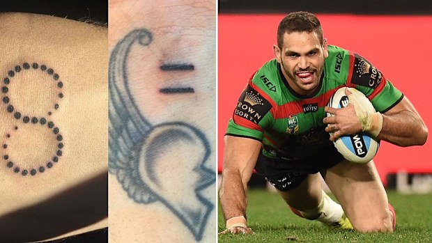 Greg Inglis' new tattoos. (Instagram/AAP)