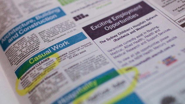 Job ads have been rising and business surveys are better than last year. (AAP)