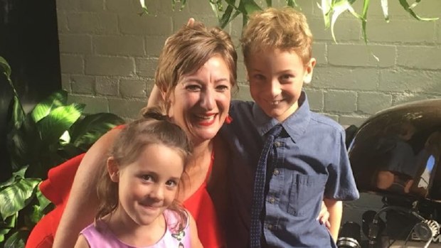 Jenny with her son and daughter