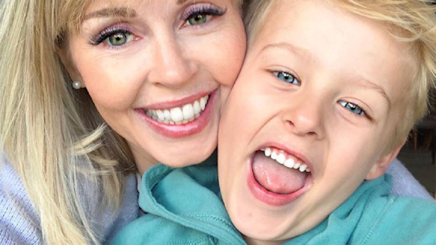 Lauren with her son whom she calls 'Thud'.