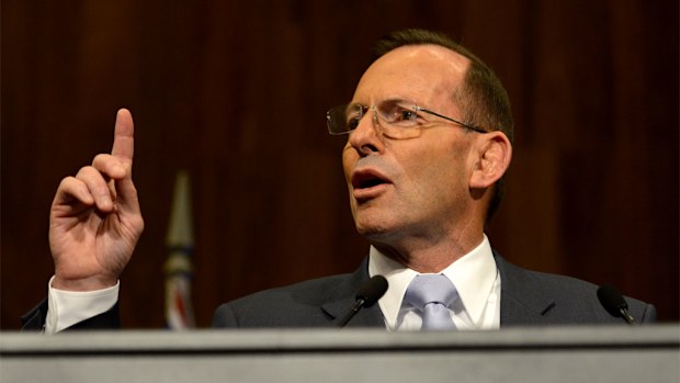 Prime Minister Tony Abbott's government are eight points behind Labor on a two-party preferred basis. (AAP)