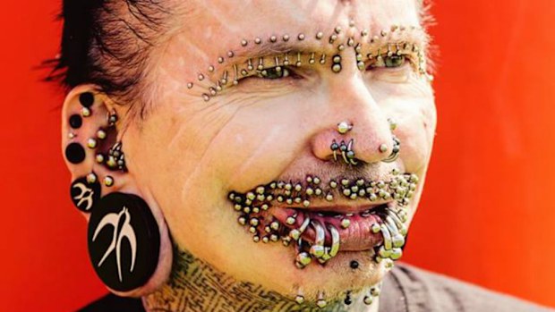 Rolf Bucholz has 453 piercings. (Facebook)