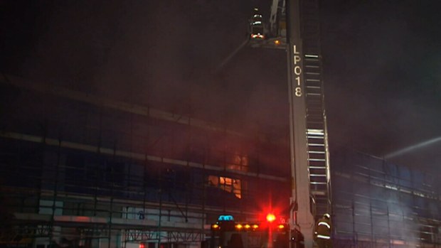 Several crews fought the blaze for almost two hours. (9NEWS)