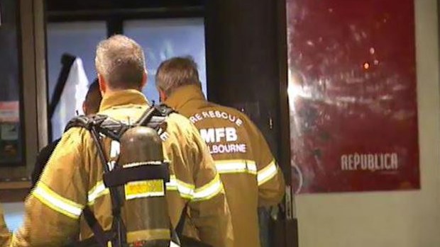 Arson chemists are investigating the cause of the fire at Republica. (9NEWS)