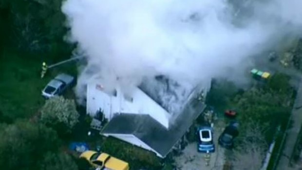 A fire tore through a Balwyn home earlier today. (9NEWS)