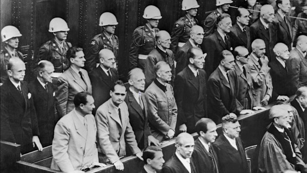 Nazi leaders accused of war crimes face court. (AFP)