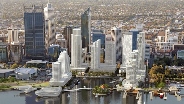 An artist's impression of Perth's new Elizabeth Quay. (AAP)
