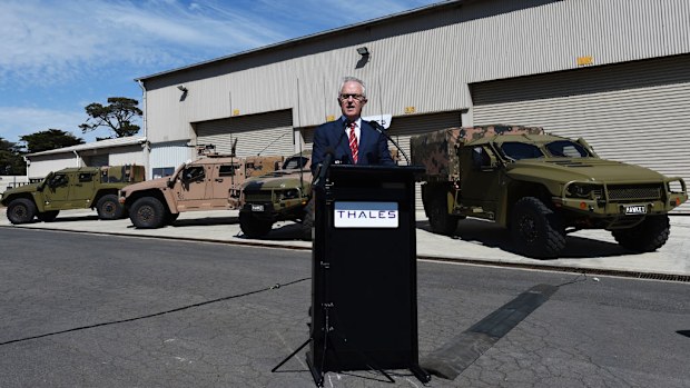 Malcolm Turnbull announces the project in Victoria today. (AAP)