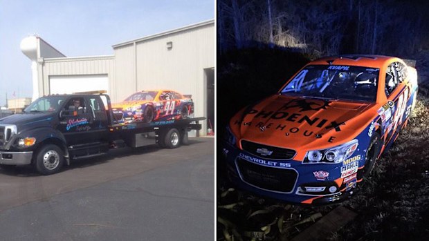 Team Extreme's No.44 car was found abandoned by an Atlanta road. (Twitter)