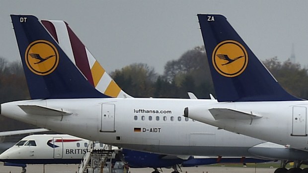 A man has been restrained by crew and passengers onboard a Lufthansa jet.