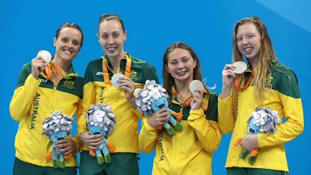 Ellie Cole, Madeleine Scott, Maddison Elliott and Lakeisha Patterson have claimed gold. (Getty)