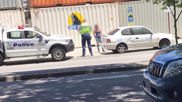 Perth police pulled over a car with a fake "police" paint job. (Twitter / @9NEWSPerth)