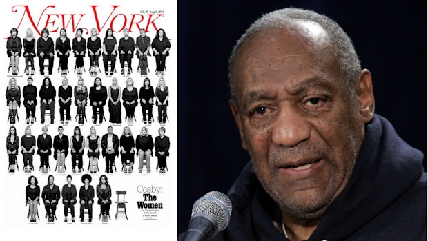 The cover of New York magazine (left) and Bill Cosby.