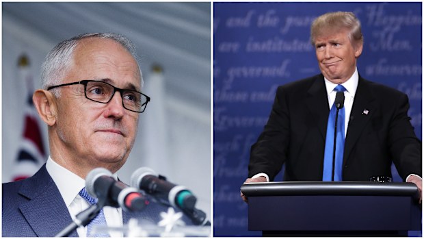 Prime Minister Malcolm Turnbull has confirmed he has not received an invite to Donald Trump's upcoming inauguration. (AAP/Getty)