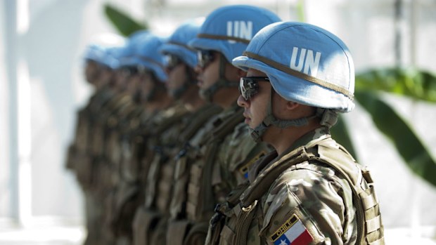UN peacekeepers in Haiti. (Getty Images)